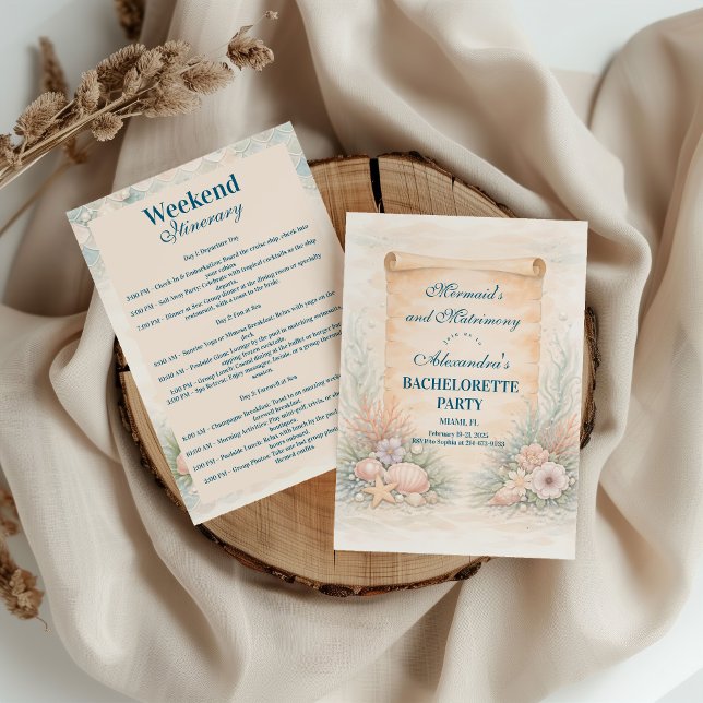 Mermaid and Matrimony Weekend Invitation (Creator Uploaded)