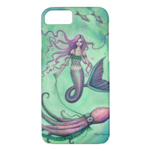 Mermaid and Octopus Fantasy Art Illustration iPhone 8/7 Case