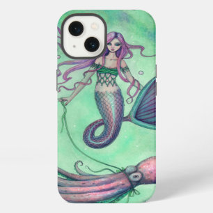 Mermaid and Octopus Fantasy Art Illustration iPhone 13 Case