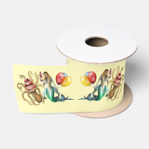 Mermaid and Octopus Party Tissue Paper Satin Ribbon