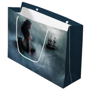 Mermaid and Pirate Ship Large Gift Bag