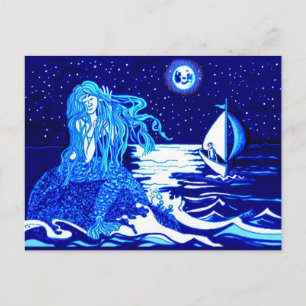 Mermaid and sailor postcard