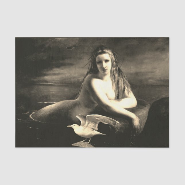 Mermaid and Seagull Gift Tissue Paper (Front)