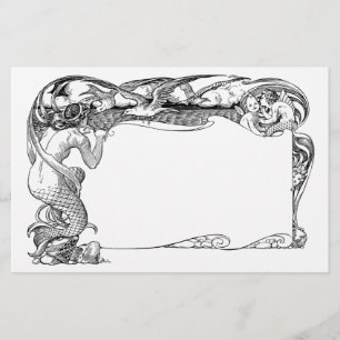 Mermaid and Seagulls Stationery