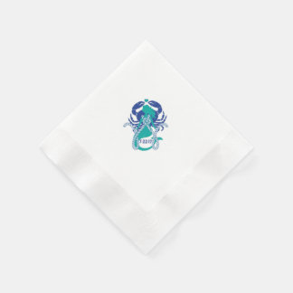 Mermaid and Sealife Cocktail napkins