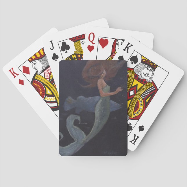 Mermaid and the Blue Fish Playing Cards (Back)