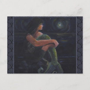 Mermaid and the Moon Postcard