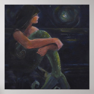 Mermaid and the Moon Poster