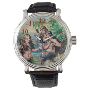 Mermaid Antique Magic Nautical Ocean Watch