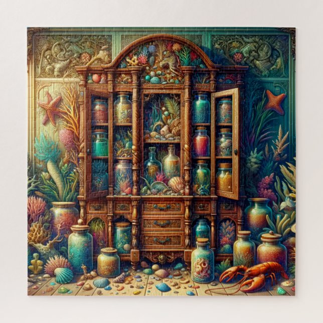 Mermaid Apothecary of the Deep Jigsaw Puzzle (Vertical)