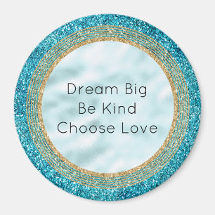 Mermaid Aqua Glitz Glitter         Magnet