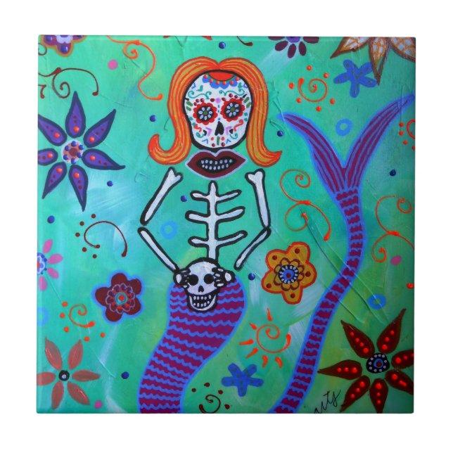 MERMAID AQUAMARINE TILE (Front)