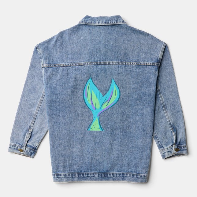 Mermaid at Heart Denim Jacket (Back)