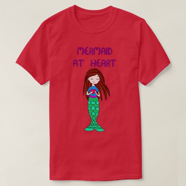 Mermaid at Heart Graphic T-Shirt (Design Front)