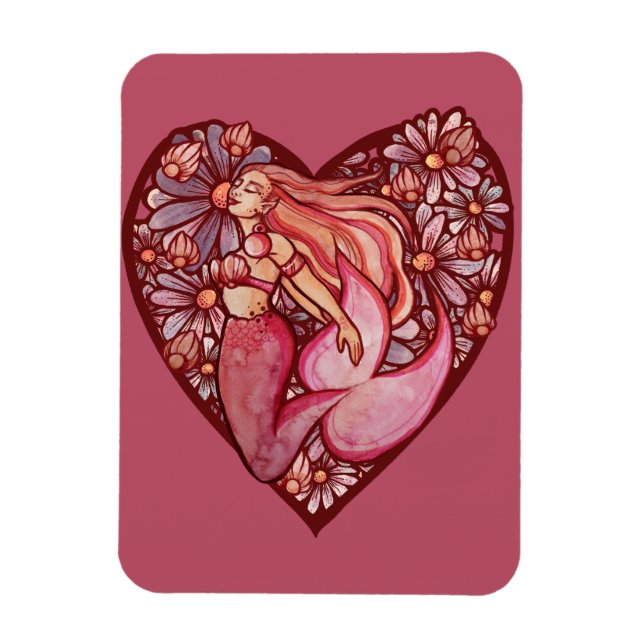Mermaid at Heart   Magnet (Vertical)