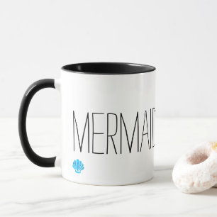 Mermaid at Heart with Blue Shell Mug