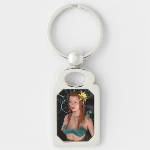 Mermaid at Night Key Ring
