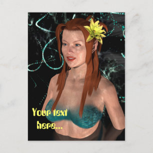 Mermaid at Night Postcard