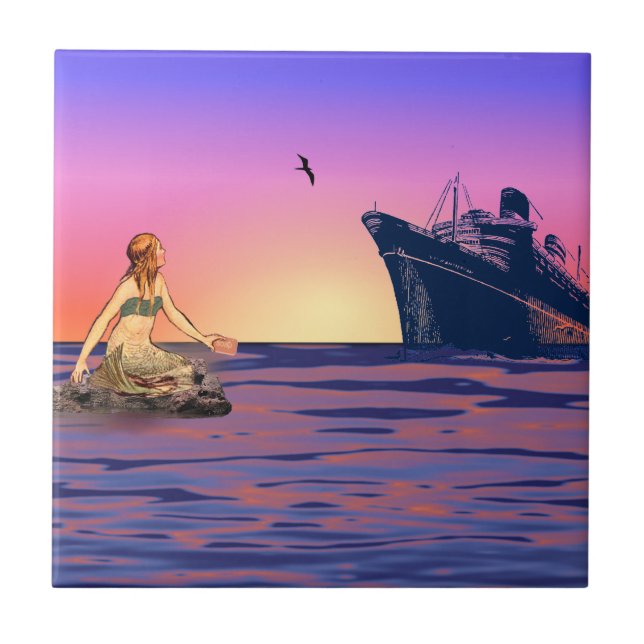 Mermaid at sunset tile (Front)