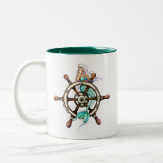 Mermaid At The Helm Mug