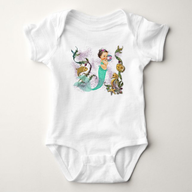 Mermaid Baby Bodysuit (Front)