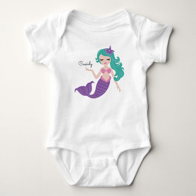 Mermaid Baby Bodysuit (Front)