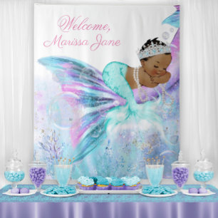 Mermaid Baby Shower Backdrop African Mermaid Tapestry