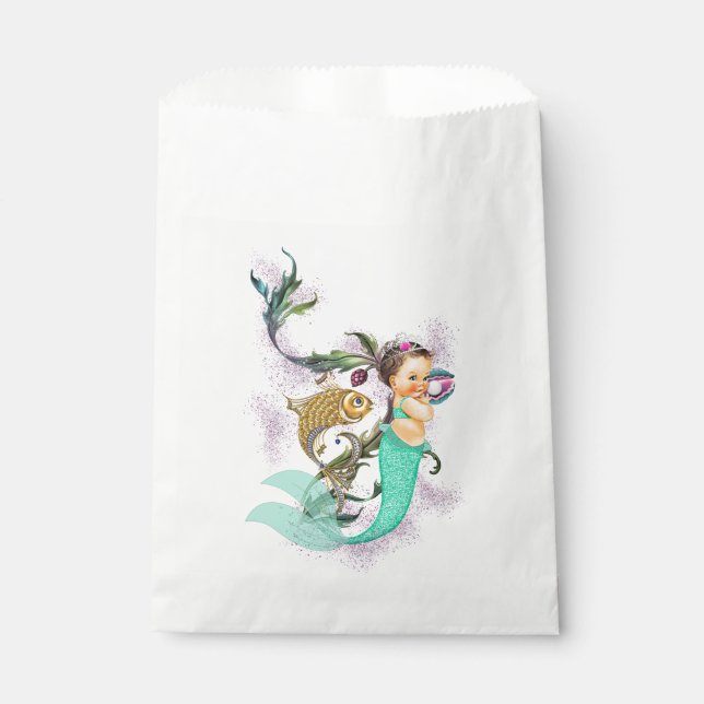 Mermaid Baby Shower Favour Bags (Front)