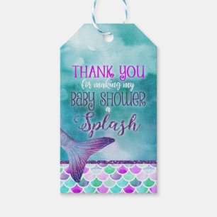 Mermaid Baby Shower Favour Tag