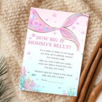 Mermaid Baby Shower How Big Is Mummy's Belly Game