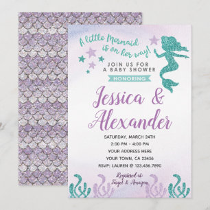 Mermaid Baby Shower Invitation