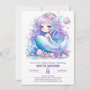 Mermaid Baby Shower Invitation