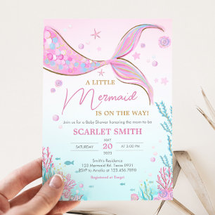 Mermaid Baby Shower Invitation