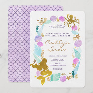 Mermaid Baby Shower Invitation