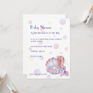 Mermaid Baby Shower Invitation – A Little Mermaid