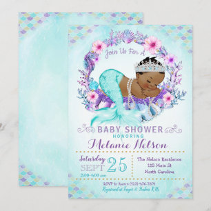 Mermaid Baby Shower Invitation Sprinkle