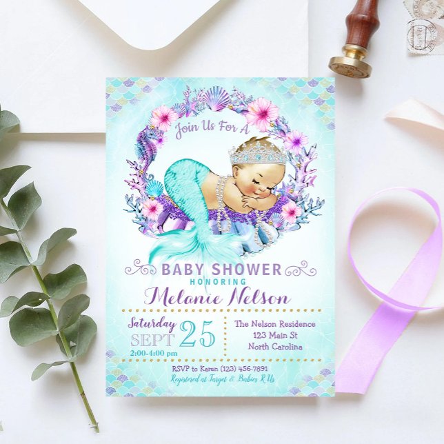 Mermaid Baby Shower Invitation Sprinkle (Creator Uploaded)