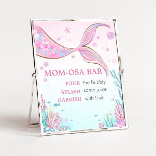 Mermaid Baby Shower Mom Osa Bar Sign