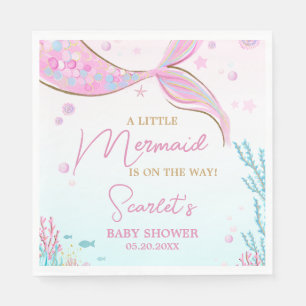 Mermaid Baby Shower Napkin