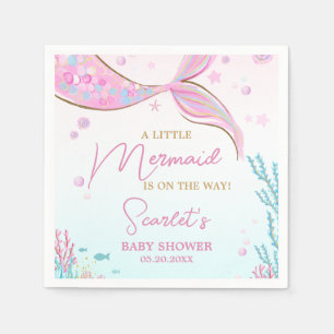 Mermaid Baby Shower Napkin