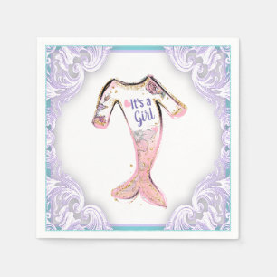 Mermaid Baby Shower Napkins