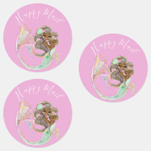 Mermaid Baby Shower nautical pink Labels