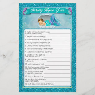 Mermaid Baby Shower Nursery Rhyme Game #130