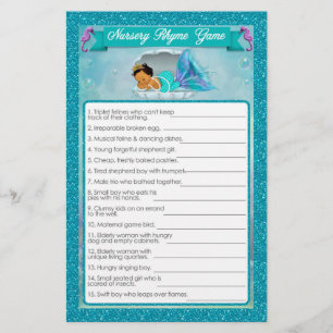 Mermaid Baby Shower Nursery Rhyme Game #136