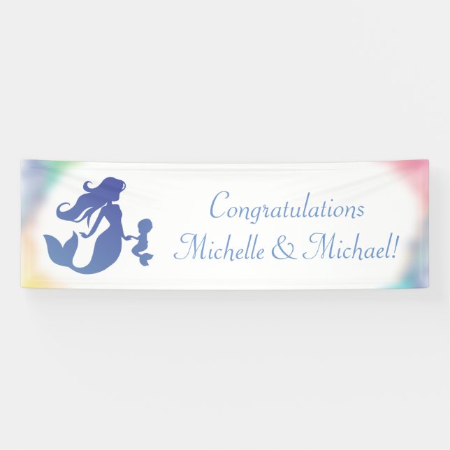 Mermaid Baby Shower Under the Sea Banner (Horizontal)
