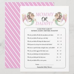 Mermaid baby shower under the sea invitation