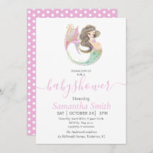 Mermaid baby shower under the sea Invitation