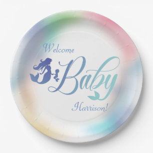 Mermaid Baby Shower Under the Sea Paper Plate