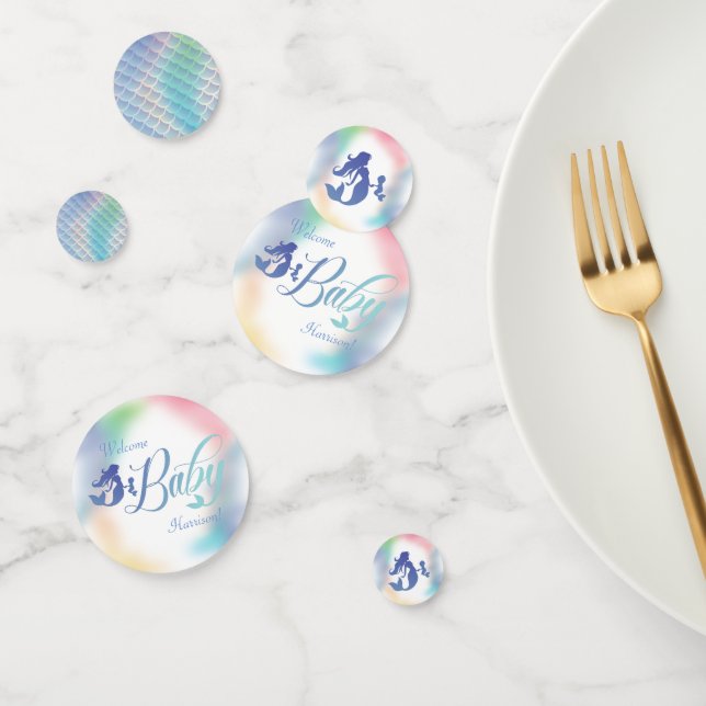 Mermaid Baby Shower Under the Sea Pastel Confetti (Group)
