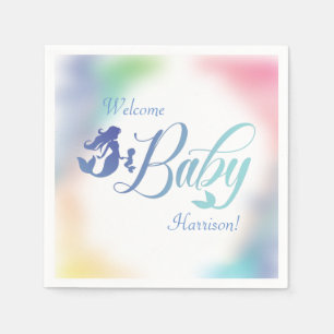 Mermaid Baby Shower Under the Sea Pastel Napkin